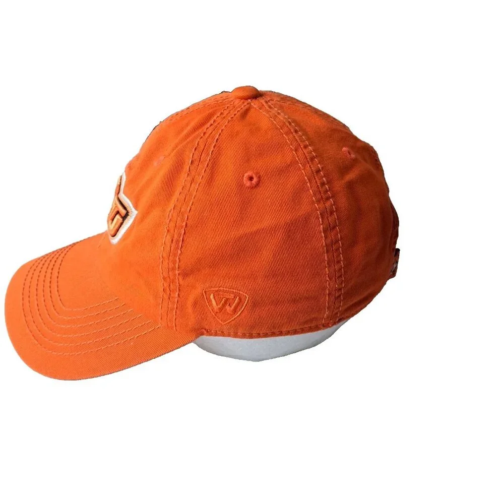 OSU Oklahoma State University Pistol Pete Tab Orange Adjust Cap Top Of The World